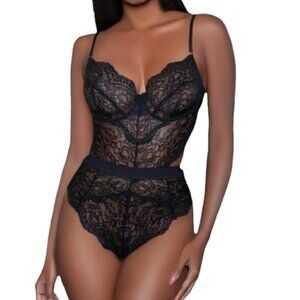 Be Wicked Bettany Underwired Thong Bodysuit Black XL